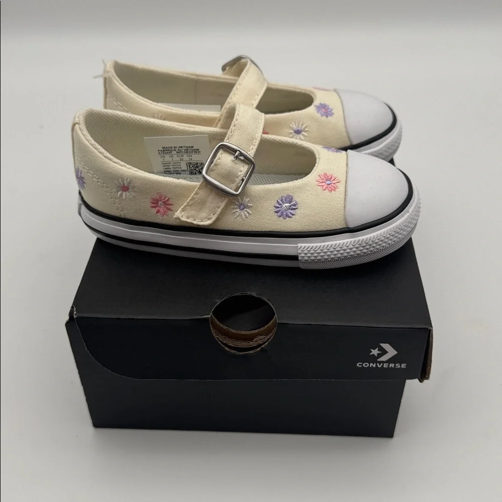 Converse Baby /‎ Kids Cream Floral Sneakers